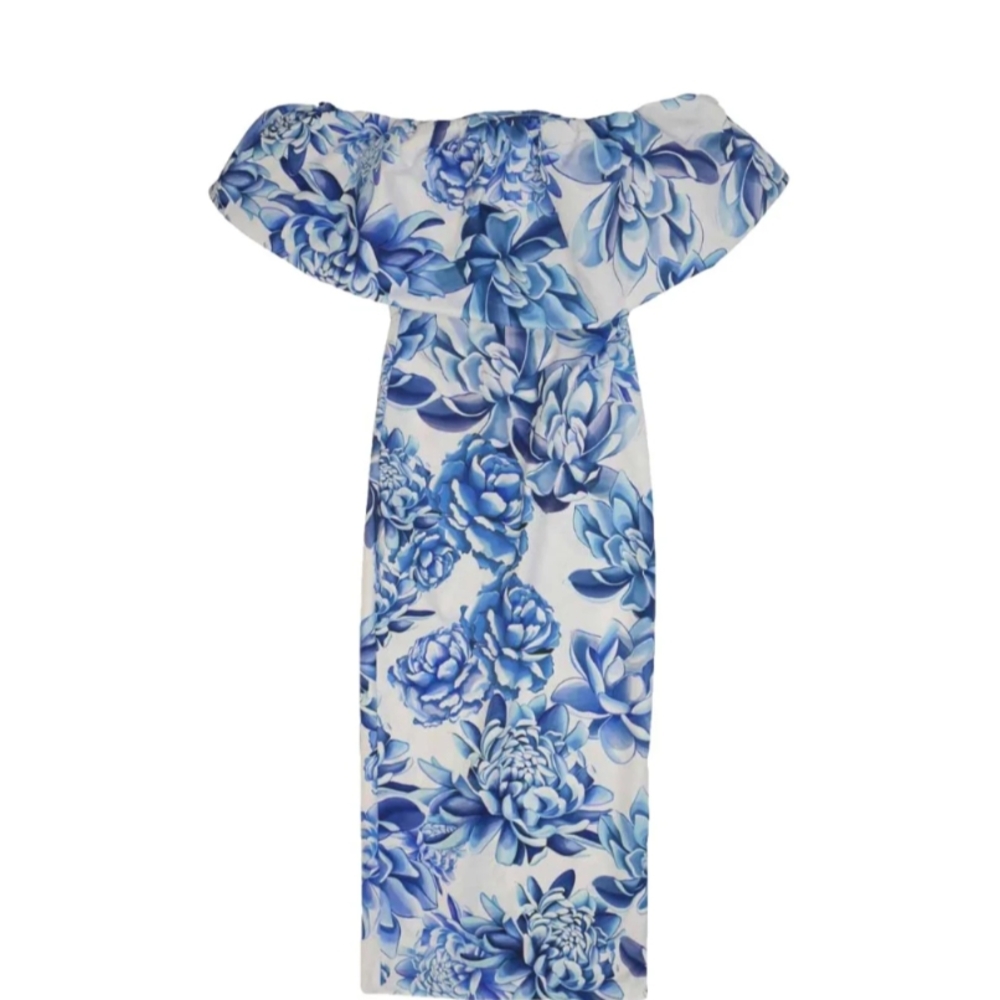Kika Vargas Floral Off-Shoulder Dress